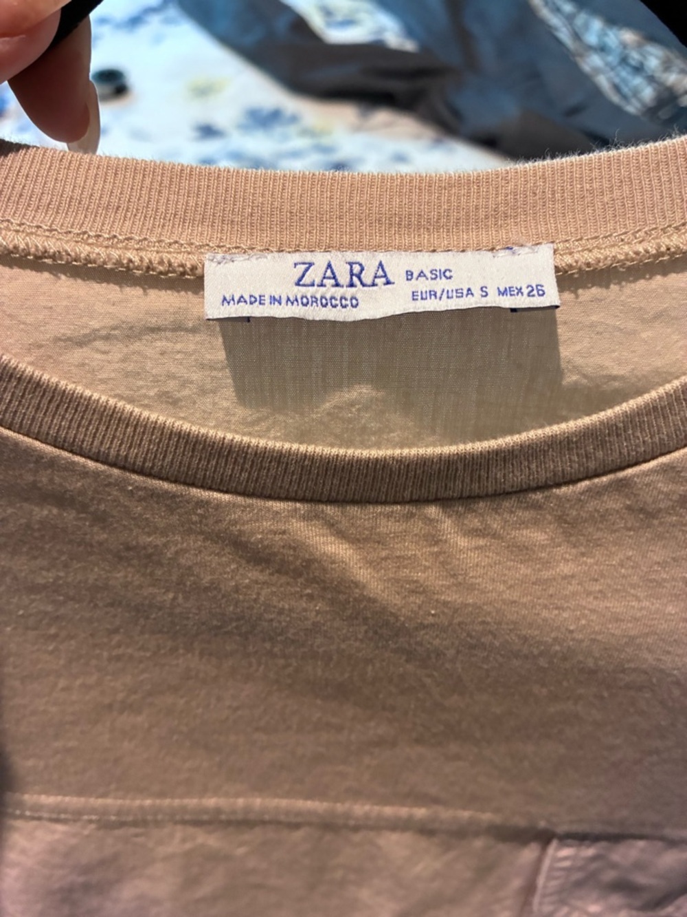 Zara Basic Pocket Top | Neutral Beige | Oversized Minimalist - Picture 4 of 6